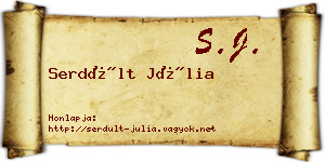 Serdült Júlia névjegykártya